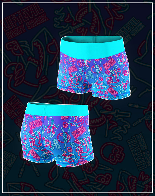 BOOTY SHORTS -  Party Shark Blue (PREORDER)