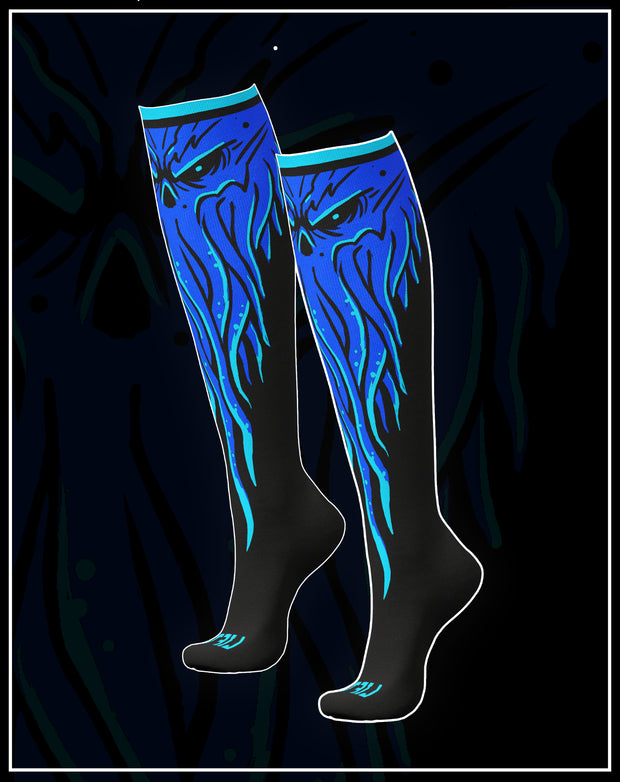 Deadlift Socks- Cthulhu Blue