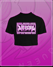 Petty Unicorn Queen  - Womens crop Tee