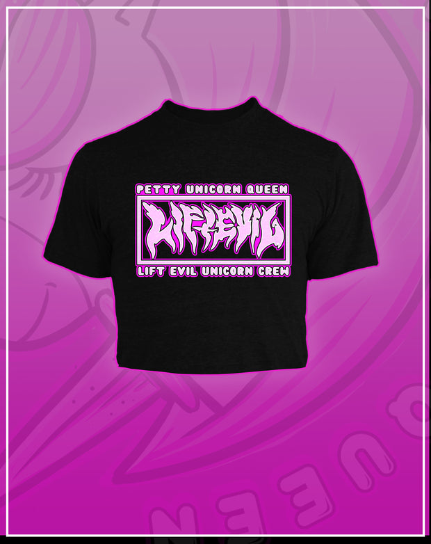 Petty Unicorn Queen  - Womens crop Tee