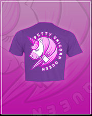 Petty Unicorn Queen  - Womens crop Tee