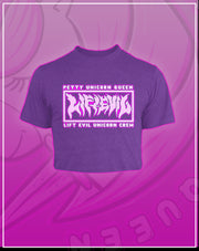 Petty Unicorn Queen  - Womens crop Tee