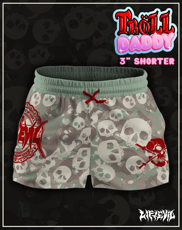SQUAT SHORTS -  Troll Daddy skullcamo
