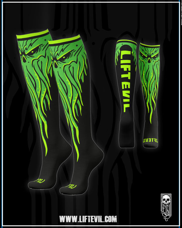 Deadlift Socks- Cthulhu Green