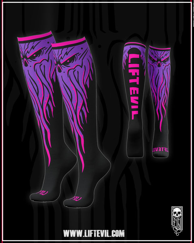 Deadlift Socks- Cthulhu Pink